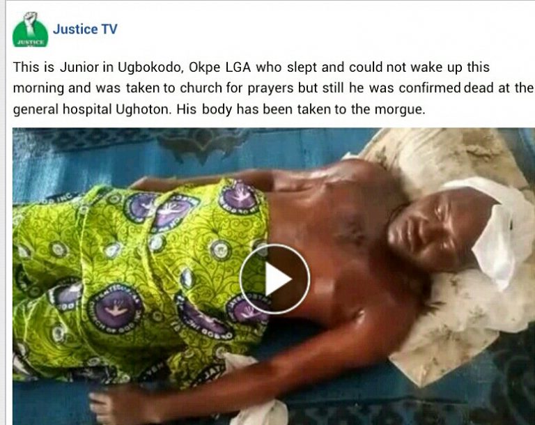 Church tries to resurrect a man who died in his sleep with prayers – Delta state | MarvelTvUpdates