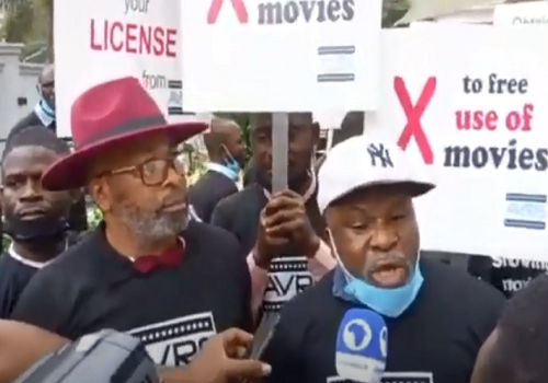 Jide Kosoko, Fred Amata, others lead peaceful protest against Raddison Blu over alleged refusal to pay for using their intellectual properties | MarvelTvUpdates
