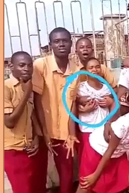 Secondary School Student Grabs His Female Classmate’s Boobs As They Celebrate End Of Exams | MarvelTvUpdates