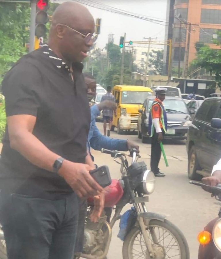 [PHOTOS] Fayose Spotted On An Okada | MarvelTVUpdates