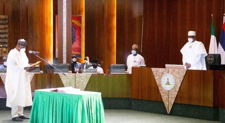 President Muhammadu Buhari Swears In New Minister | MarvelTvUpdates