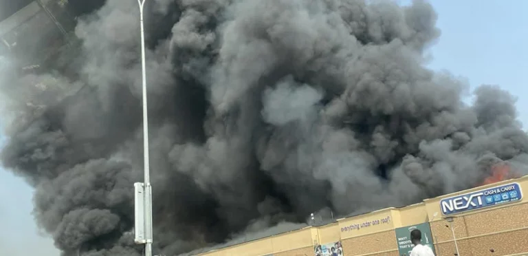 BREAKING: Fire Guts NEXT Supermarket In Abuja | MarvelTvUpdates