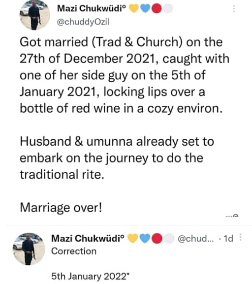 “Marriage Over” Man Says Has He Catches His Wife Of 9 Days Locking Lips With Another Man | MarvelTvUpdates