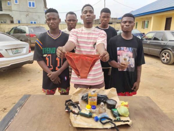 Female Pant Recovered As Police Arrests Suspected Cultists In Delta (Photos)