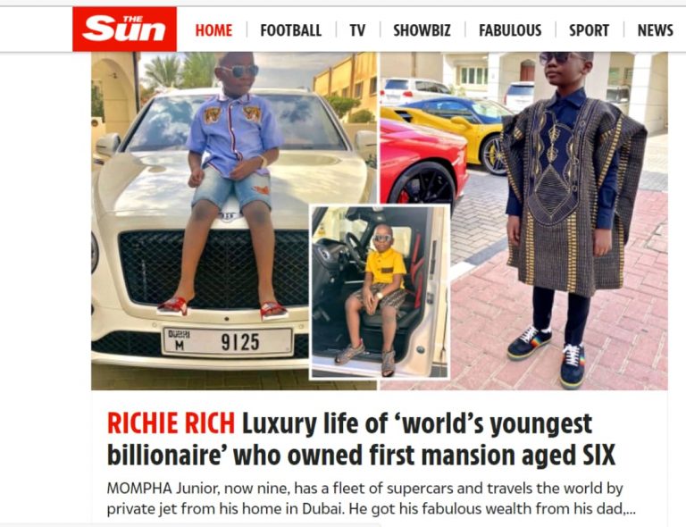 Mompha’s Son Described As The ‘world’s Youngest Billionaire’ By UK’s The Sun | MarvelTvUpdates