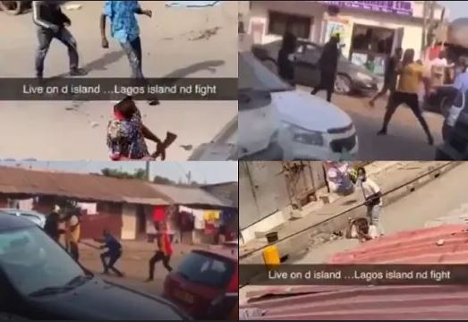 [VIDEO]: Heavy Gunshots Rain In Idumota, Lagos Island As Thugs Tear One Another Apart | MarvelTvUpdates