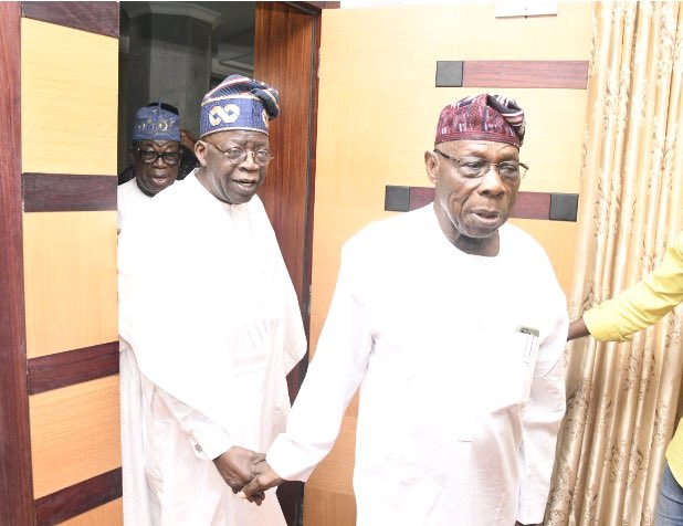 Just In: Asiwaju Bola Tinubu Arrives Abeokuta, In Closed-Door Meeting With Former President, Obasanjo | MarvelTvUpdates