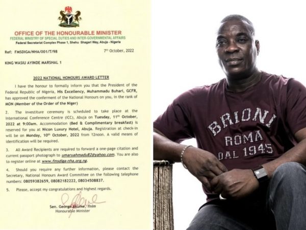 JUST-IN: President Buhari Awards Wasiu Ayinde ‘K1 De Ultimate’ MON | MarvelTvUpdates