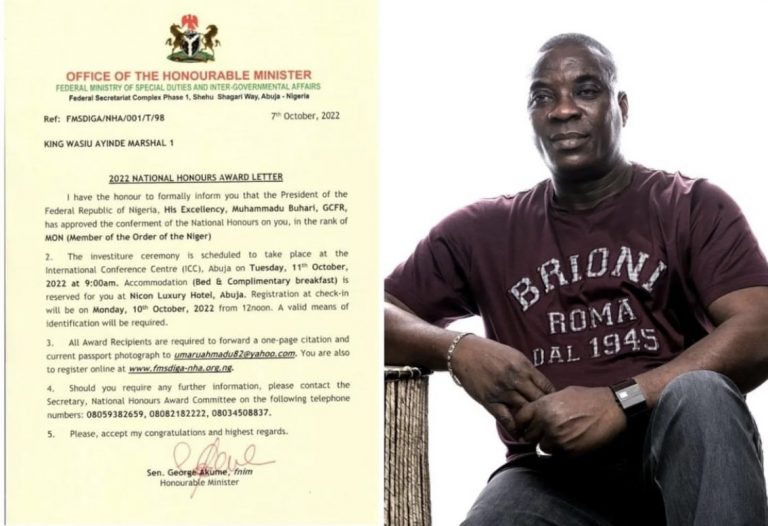 JUST-IN: President Buhari Awards Wasiu Ayinde ‘K1 De Ultimate’ MON | MarvelTvUpdates