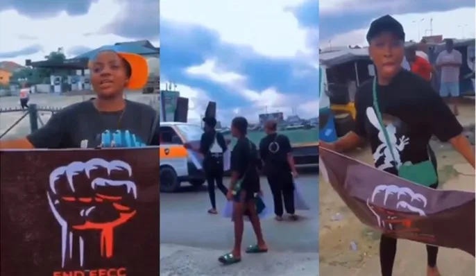 [VIDEO]: Ladies Protest Against EFCC For Arresting Their ‘Yahoo’ Boyfriends In Warri | MarvelTvUpdates