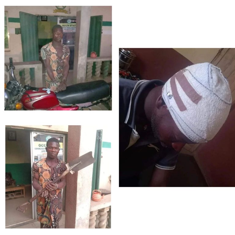 So-Safe Corps Arrests Man For Hijacking Motorbike, Hitting Rider With Shovel In Ogun | MarvelTvUpdates