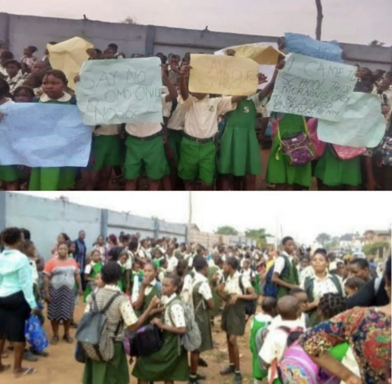 Over 40 ‘Omo Onile’ Storm Private School In Ipaja, Displace Students, Pupils Protest | MarvelTvUpdates