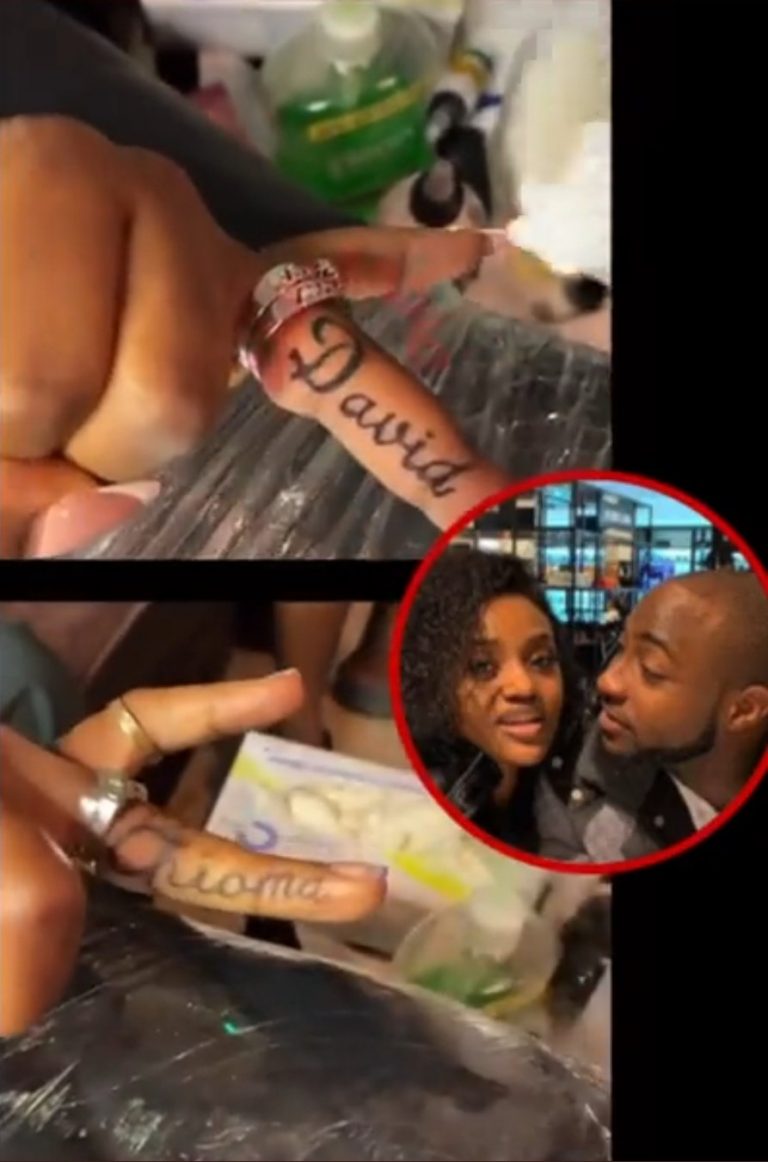 [VIDEO]: Popular Singer Davido, Chioma’s Ring Fingers Tattooed With Each Other’s Names | MarvelTvUpdates