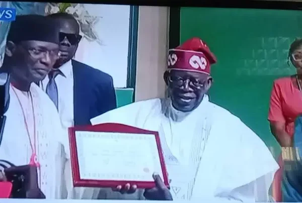 [VIDEO]: INEC Presents Certificate Of Return To President-Elect Tinubu And His Vice, Shettima | MarvelTvUpdates