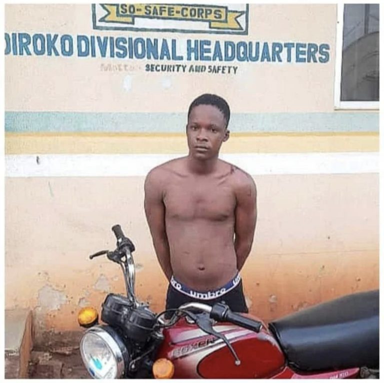 So-Safe Corps Arrest 21-Year-Old Boy For Stealing Okada, After Serving 2 Jail Terms In Ogun | MarvelTvUpdates