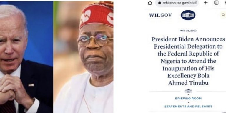 US President, Joe Biden Announces Presidential Delegation To Nigeria To Attend The Inauguration Of Tinubu | MarvelTvUpdates