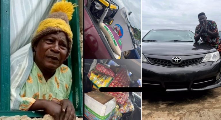 Veteran Yoruba Actor, Pariolodo Receives Brand New Toyota Camry, Foodstuff, Household Items (PHOTOS) | MarvelTvUpdates