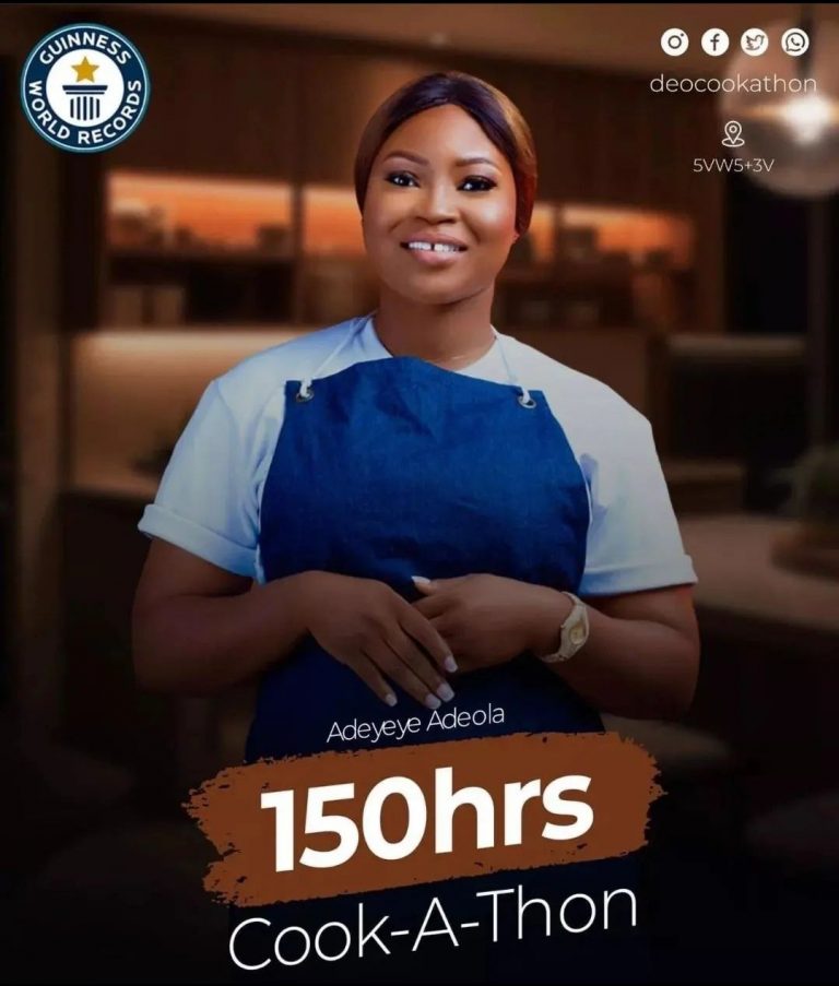 JUST-IN: Ondo Chef, Adeoye Adeyolu Blessing Begins 150-Hour Cook-A-Thon, Netizen Reacts | MarvelTvUpdates