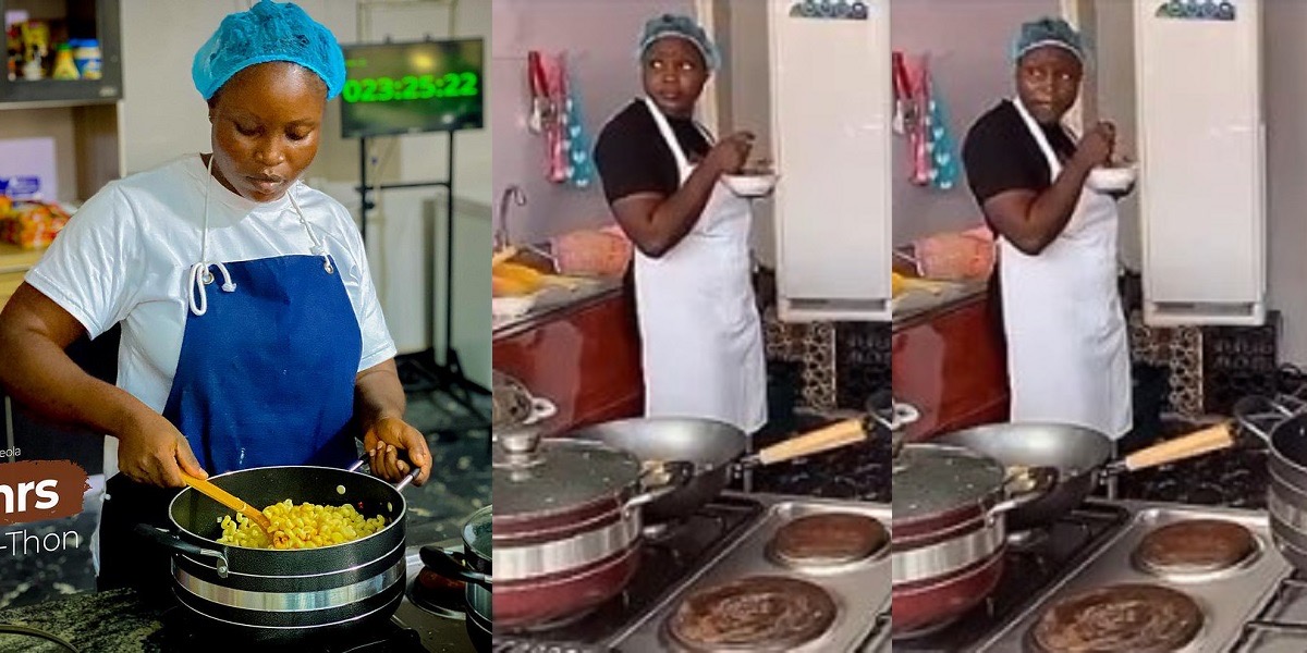 Ondo Chef, Adeola Reportedly Turns Off Gas To Eat Her Own Food During 150-Hour Cook-A-Thon, Netizen Reacts (VIDEO) | MarvelTvUpdates