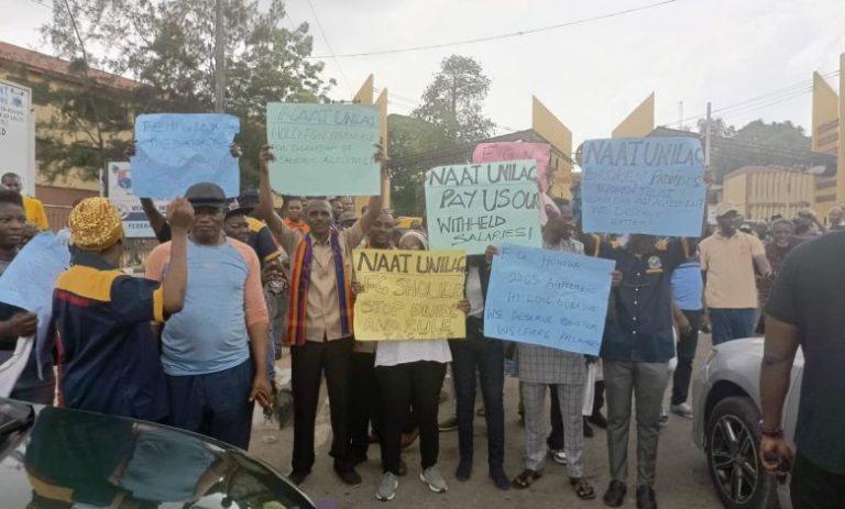 SSANU, NASU, NAATS Block UNILAG Gate As Nationwide Strike Continues | MarvelTvUpdates