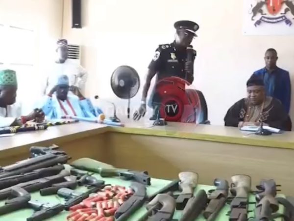 [VIDEO]: 48 Repentant Cultists Surrender Arms, Renounce Membership In Sagamu, Ogun | MarvelTvUpdates 