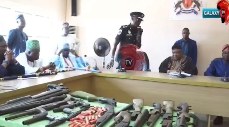 [VIDEO]: 48 Repentant Cultists Surrender Arms, Renounce Membership In Sagamu, Ogun | MarvelTvUpdates 