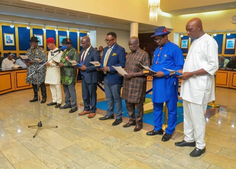 Rivers Governor, Sim Fubara Swears In New Commissioners At Midnight | MarvelTvUpdates