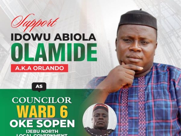 IMPACT 2024: Idowu Abiola Olamide Announces Bid For Councillor Of Ward 6, Oke Sopen INLG | MarvelTvUpdates