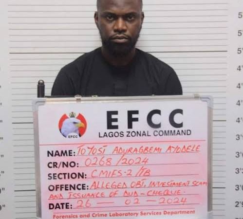 EFCC Arraigns Agrorite CEO, Ayodele Toyosi, Over ‘N600m, ,000 Scam’ | MarvelTvUpdates