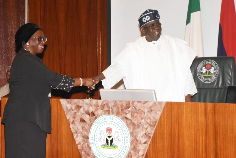 JUST-IN: President Bola Tinubu Swears In Kekere-Ekun As Acting Chief Justice Of Nigeria | MarvelTvUpdates