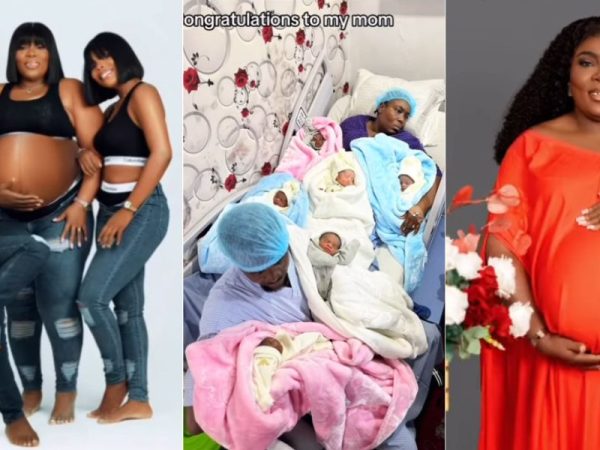 Nigerian Lady Rejoices As Her Mom Gives Birth To Six Babies At Once After 23 Years (PHOTOS) | MarvelTvUpdates