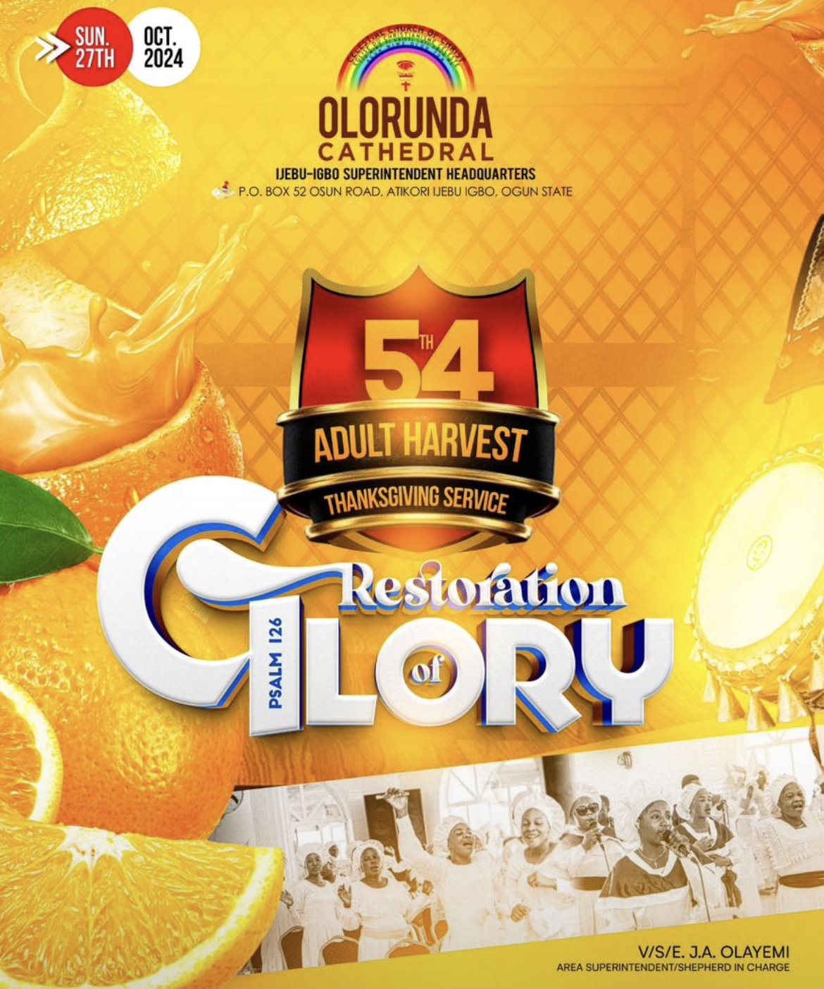 Olorunda CCC Cathedral Ijebu-Igbo Celebrates 54th Adult Harvest Thanksgiving Service | MarvelTvUpdates