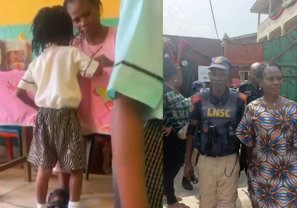 Disturbing Video: Christ-Mitots School Teacher, Stella Nwadigo Arrested For Brutally Slapping 3-Year-Old Abayomi Michael